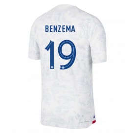 Frankrike Karim Benzema #19 Borta Kläder VM 2022 Kortärmad